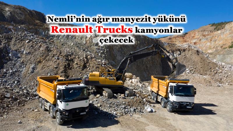 İş Makinası - Nemli’nin ağır manyezit yükünü Renault Trucks kamyonlar çekecek